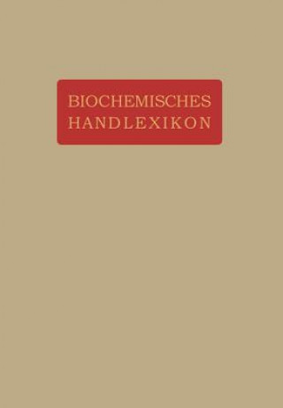 Kniha Biochemisches Handlexikon Andor Fodor