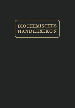 Kniha Biochemisches Handlexikon Géza Zemplén