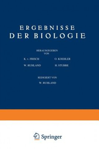 Βιβλίο Ergebnisse Der Biologie K.v. Frisch