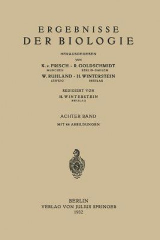 Kniha Ergebnisse Der Biologie K.v. Frisch