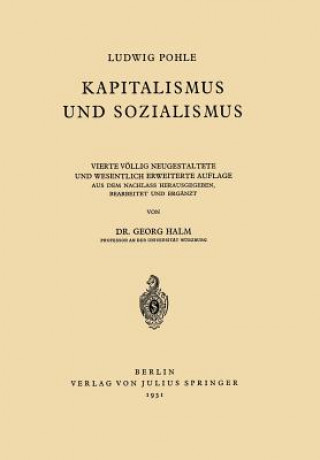 Carte Kapitalismus Und Sozialismus Ludwig Pohle
