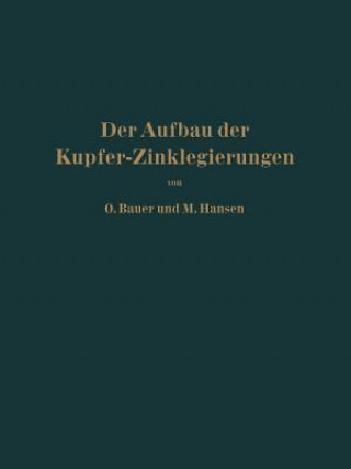 Kniha Der Aufbau Der Kupfer-Zinklegierungen O. Bauer