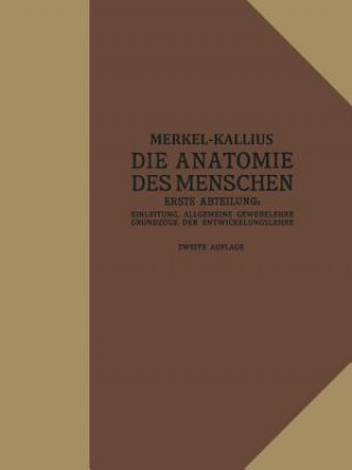 Książka Die Anatomie Des Menschen Friedrich Merkel