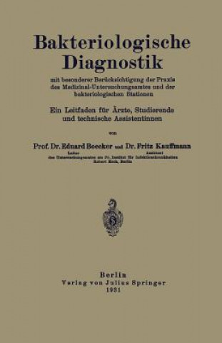 Kniha Bakteriologische Diagnostik NA Böcker