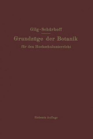 Könyv Grundz ge Der Botanik Ernst Gilg