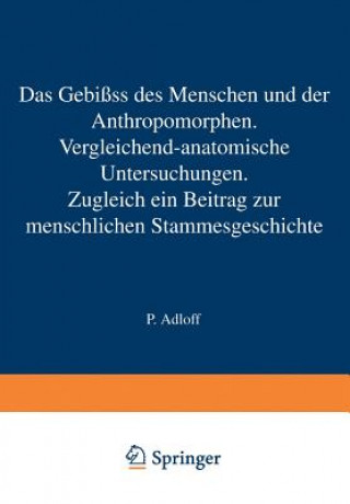 Książka Gebiss Des Menschen Und Der Anthropomorphen. Vergleichend-Anatomische Untersuchungen P. Adloff