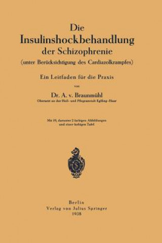 Carte Die Insulinshockbehandlung Der Schizophrenie Anton von Braunmühl