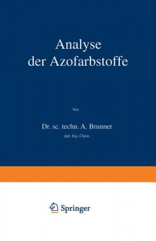 Carte Analyse Der Azofarbstoffe Albert Brunner