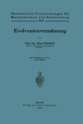Könyv Evolventenverzahnung Hans Friedrich