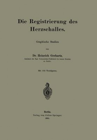 Kniha Die Registrierung Des Herzschalles Heinrich Gerhartz