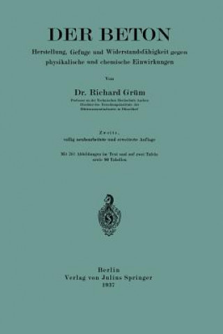 Книга Der Beton Richard Grün