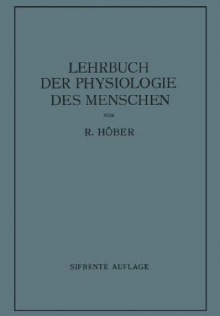 Kniha Lehrbuch Der Physiologie Des Menschen Rudolf Höber