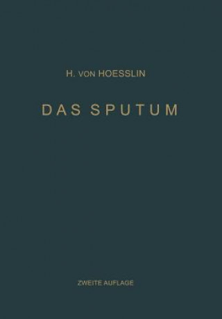 Kniha Das Sputum Heinrich von Hoesslin