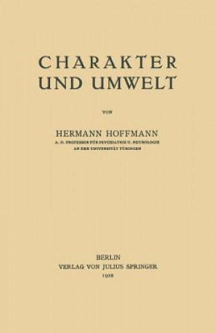 Carte Charakter Und Umwelt Hermann Hoffmann
