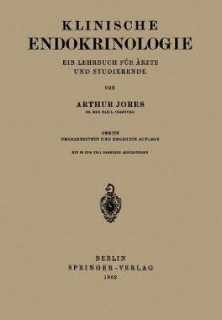 Könyv Klinische Endokrinologie Arthur Jores