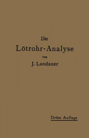 Knjiga Die Loetrohranalyse J. Landauer