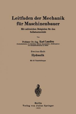 Kniha Leitfaden Der Mechanik Fur Maschinenbauer Karl Laudien
