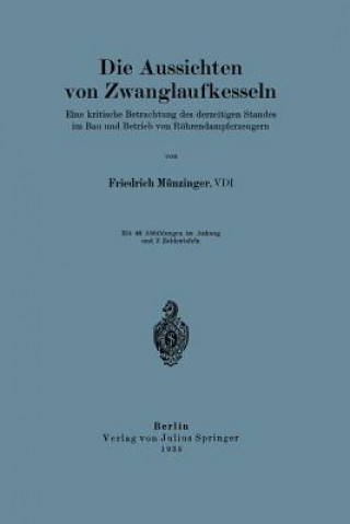Kniha Die Aussichten Von Zwanglaufkesseln Friedrich Münzinger