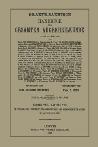 Kniha Entwicklungsgeschichte Des Menschlichen Auges M. Nussbaum