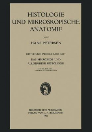 Könyv Histologie Und Mikroskopische Anatomie Hans Petersen