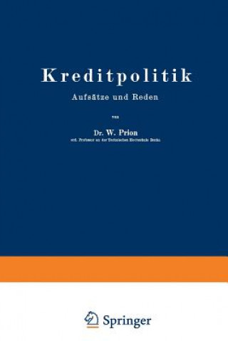Kniha Kreditpolitik W. Prion