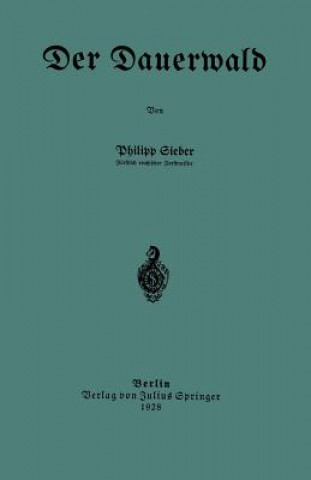 Kniha Der Dauerwald Philipp Sieber