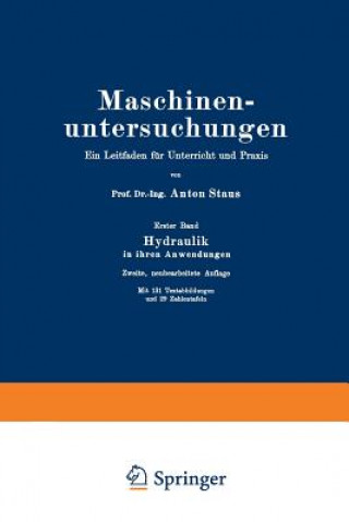 Buch Maschinenuntersuchungen Anton Staus