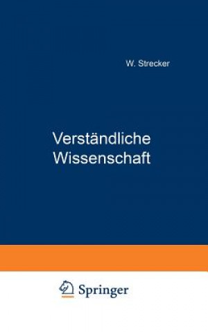 Kniha Verst ndliche Wissenschaft W. Strecker