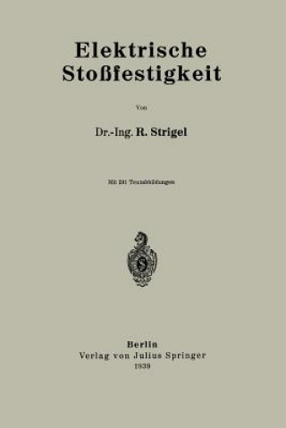 Kniha Elektrische Sto festigkeit R. Strigel