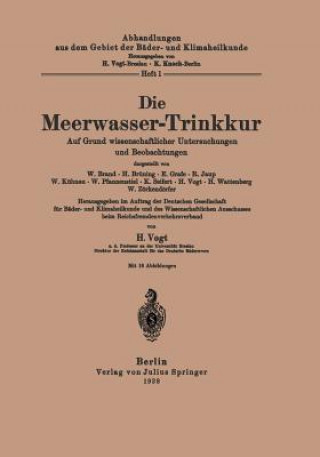 Kniha Die Meerwasser-Trinkkur Vogt Vogt