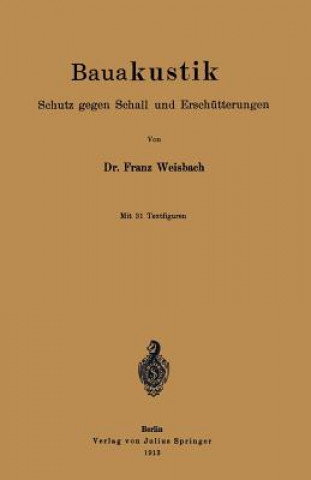 Kniha Bauakustik Franz Weisbach