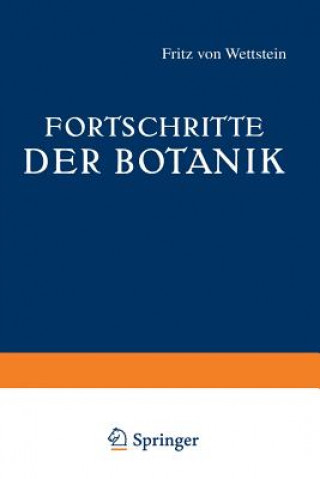 Kniha Fortschritte Der Botanik Fritz von Wettstein