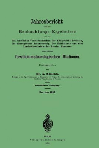 Knjiga Jahresbericht UEber Die Beobachtungs - Ergebnisse A. Müttrich