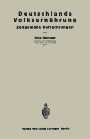 Carte Deutschlands Volksernahrung Max Rubner