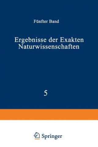 Kniha Ergebnisse Der Exakten Naturwissenschaften NA Schriftleitung der "Naturwissenschaften"