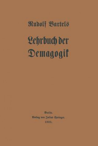 Könyv Lehrbuch Der Demagogik Rudolf Bartels