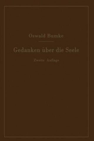 Könyv Gedanken  ber Die Seele Oswald Bumke