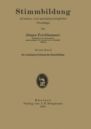 Carte Stimmbildung Auf Stimm- Und Sprachphysiologischer Grundlage Jörgen Forchhammer