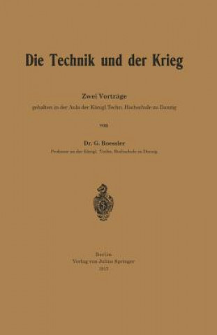 Knjiga Technik Und Der Krieg G. Roessler