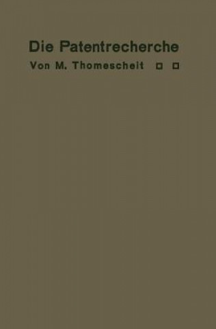 Book Die Patentrecherche M. Thomescheit