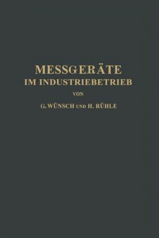 Kniha Messgerate Im Industriebetrieb Guido Wünsch