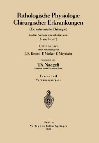 Book Pathologische Physiologie Chirurgischer Erkrankungen Franz Rost