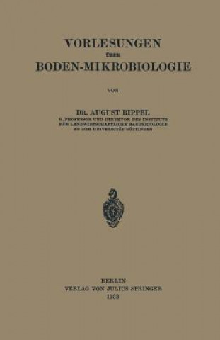 Carte Vorlesungen UEber Boden-Mikrobiologie August Rippel
