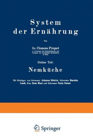 Buch System Der Ernahrung Clemens Pirquet