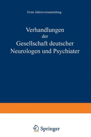 Könyv Verhandlungen Der Gesellschaft Deutscher Neurologen Und Psychiater NA Nitsche