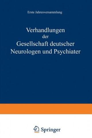 Book Verhandlungen Der Gesellschaft Deutscher Neurologen Und Psychiater NA Nitsche