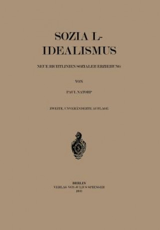 Kniha Sozial-Idealismus Paul Natorp