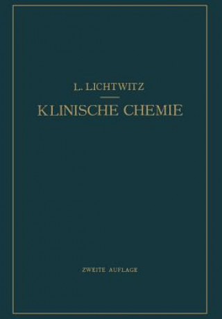 Buch Klinische Chemie L. Lichtwitz