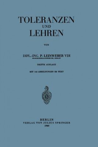 Carte Toleranzen Und Lehren P. Leinweber