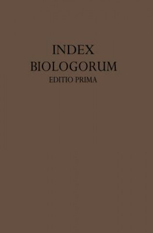 Kniha Index Biologorum G. Chr. Hirsch